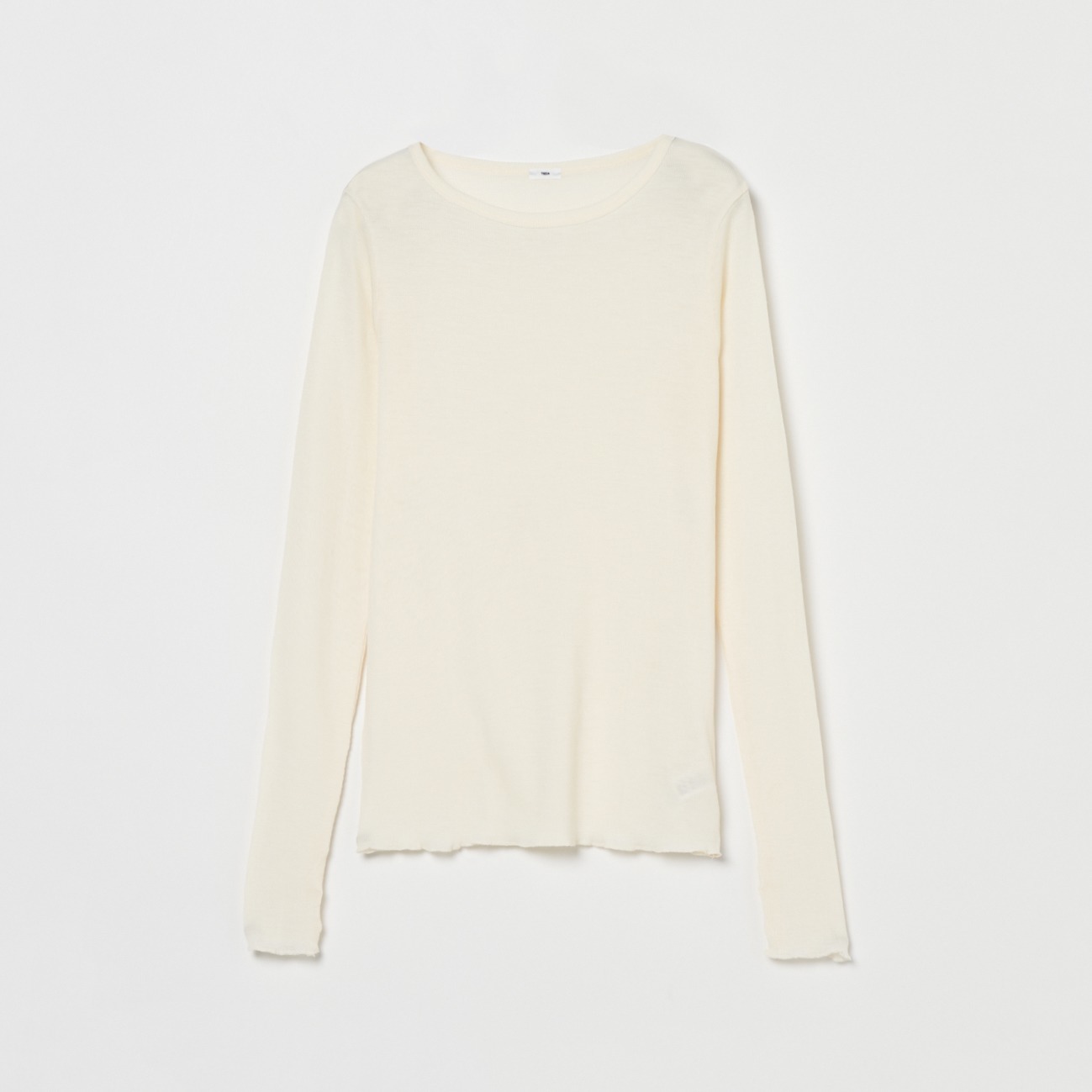 WOOL SILK RIB CREWNECK 詳細画像 アイボリー 1