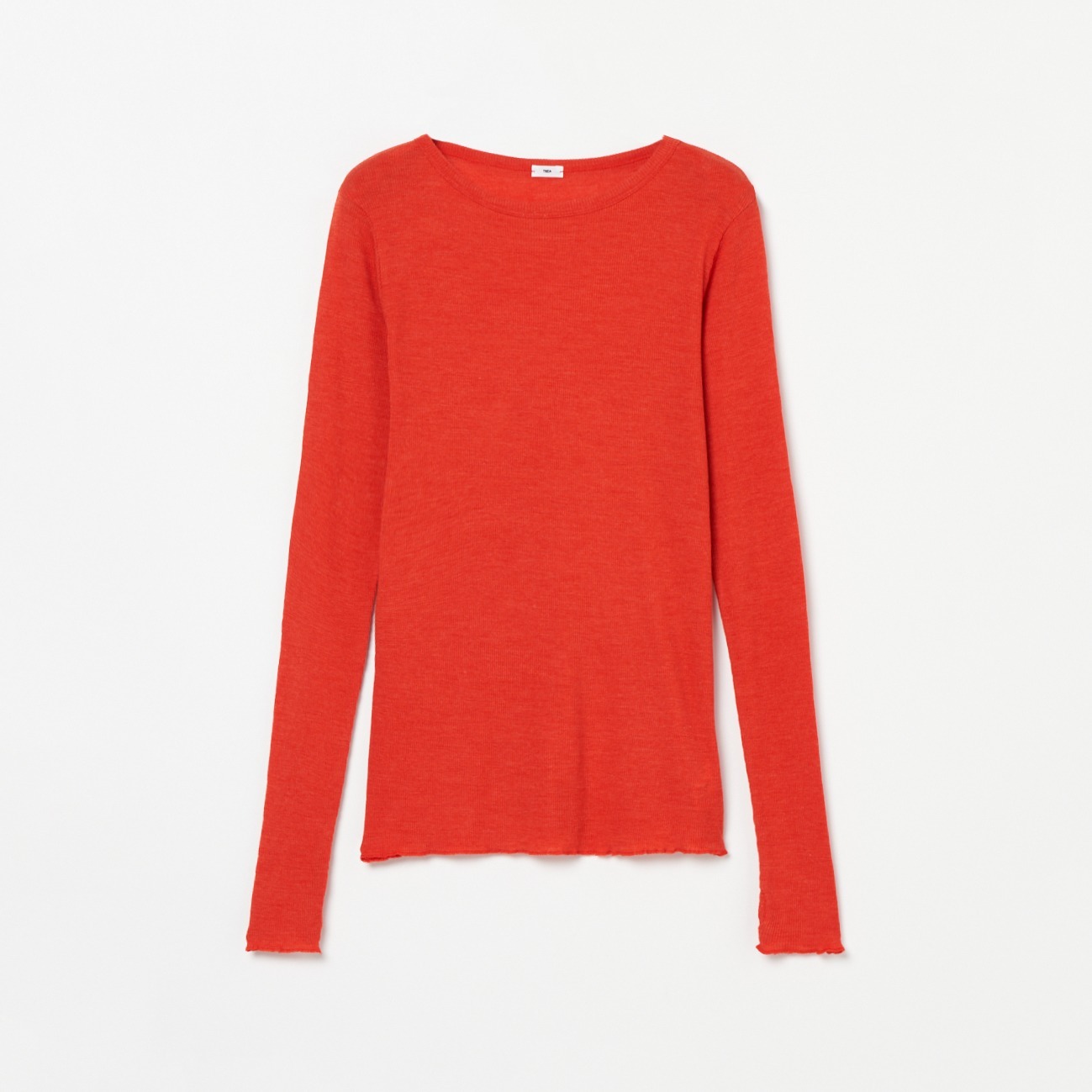 WOOL SILK RIB CREWNECK 詳細画像 レッド 1