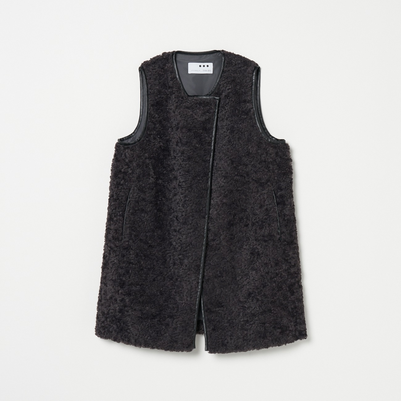 Poodle boa long vest 詳細画像 チャコールグレー 1