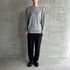 Brushed sweater simple crew neck 詳細画像