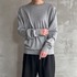 Brushed sweater simple crew neck 詳細画像