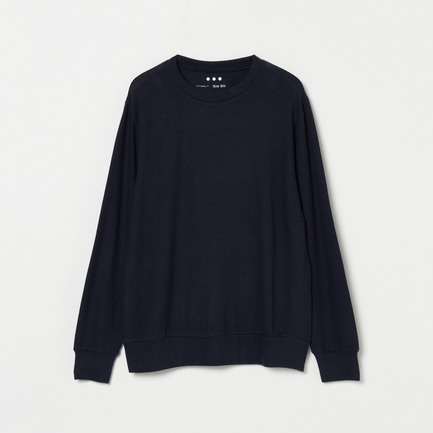 Brushed sweater simple crew neck