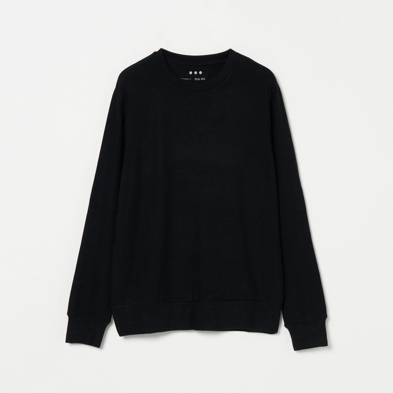 Brushed sweater simple crew neck 詳細画像 ブラック 1