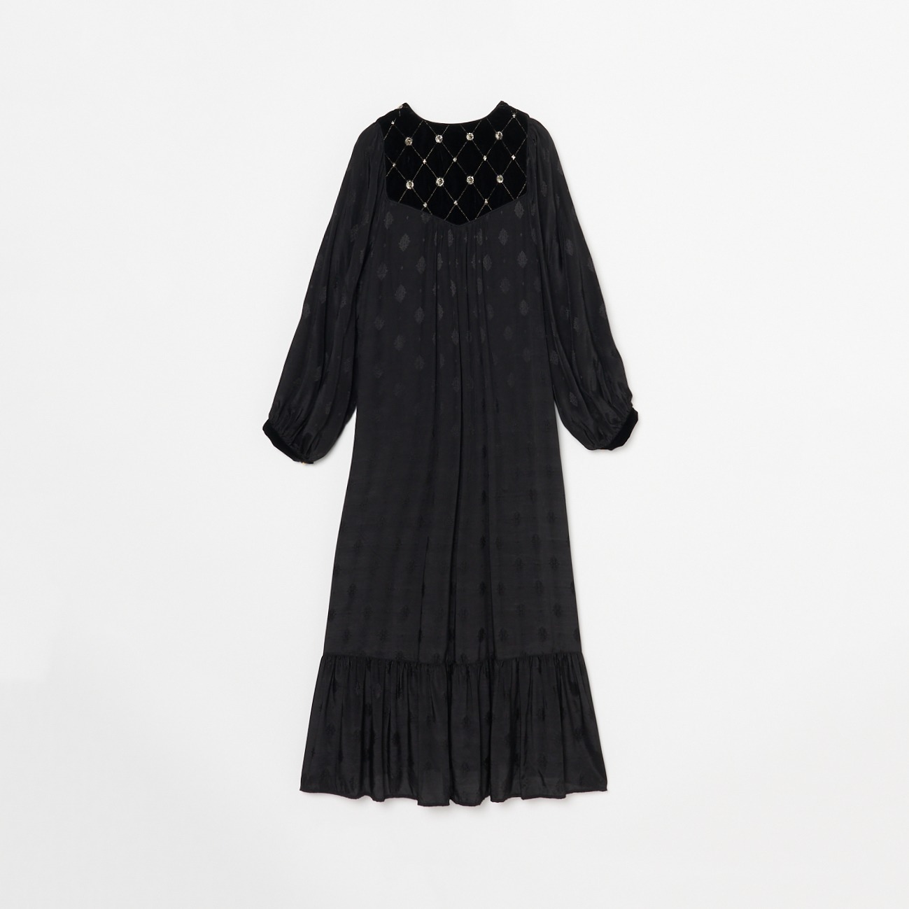 BEADS EMBROIDERY TASSEL DRESS 詳細画像 ブラック 1