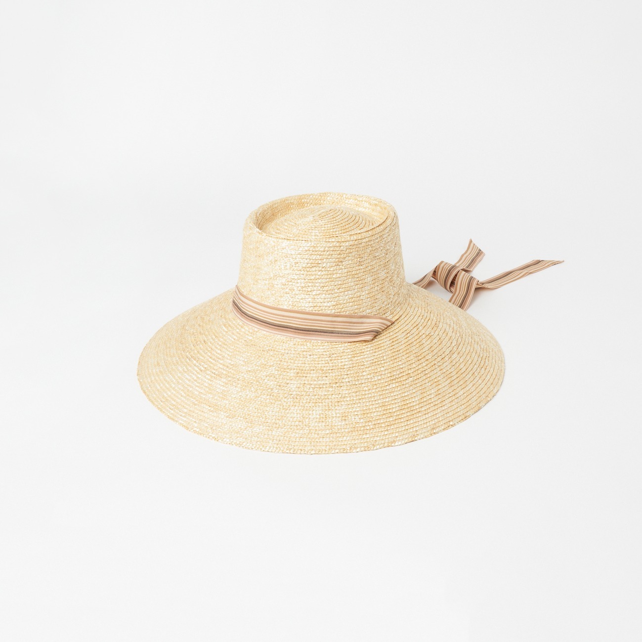 LOC SUN HAT STRIPE RBN 詳細画像 ベージュ 1