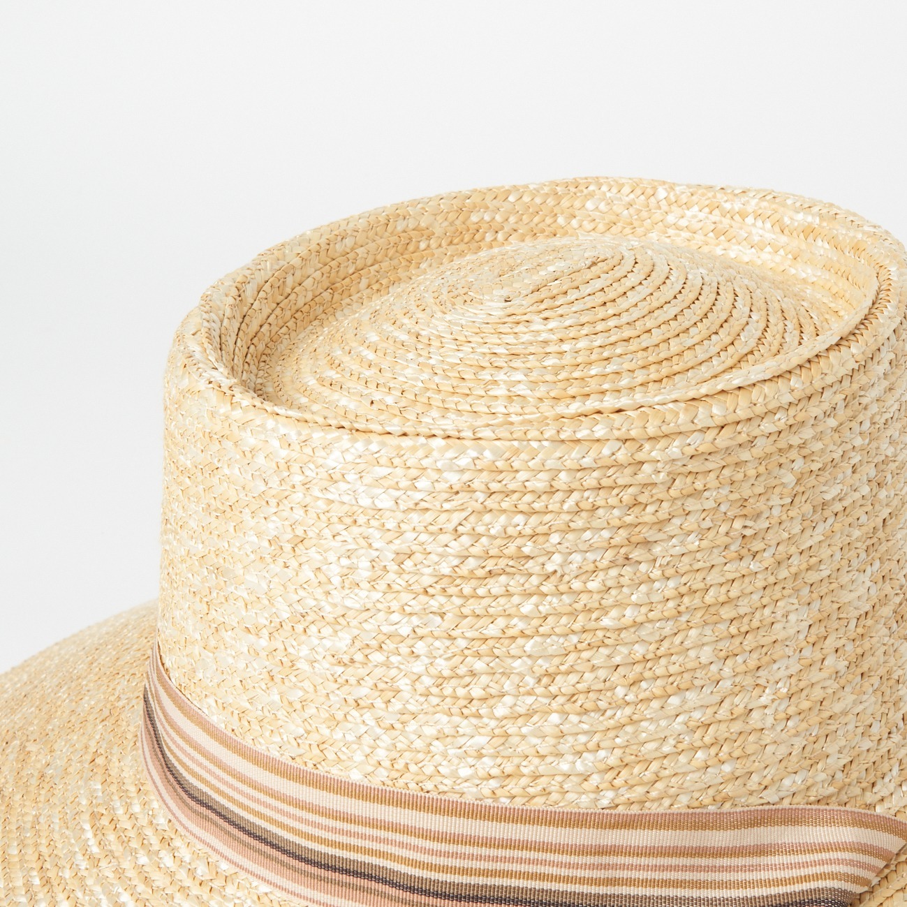 LOC SUN HAT STRIPE RBN 詳細画像 ベージュ 5