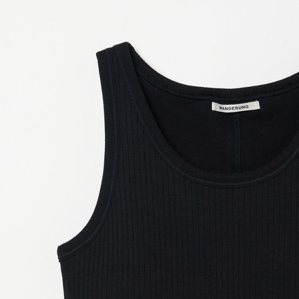 CTN RIBBED CUP TANK TOP 詳細画像 ブラック 3