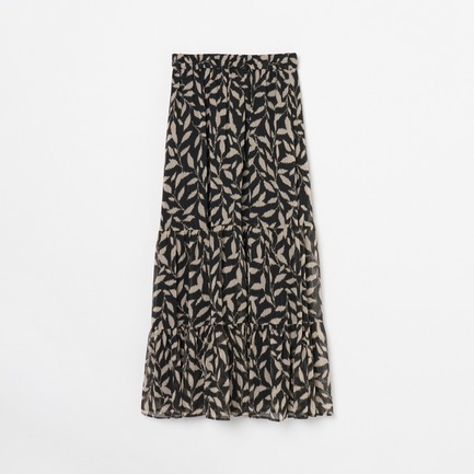 DEVEAUX PRINT GATHERED SKIRT