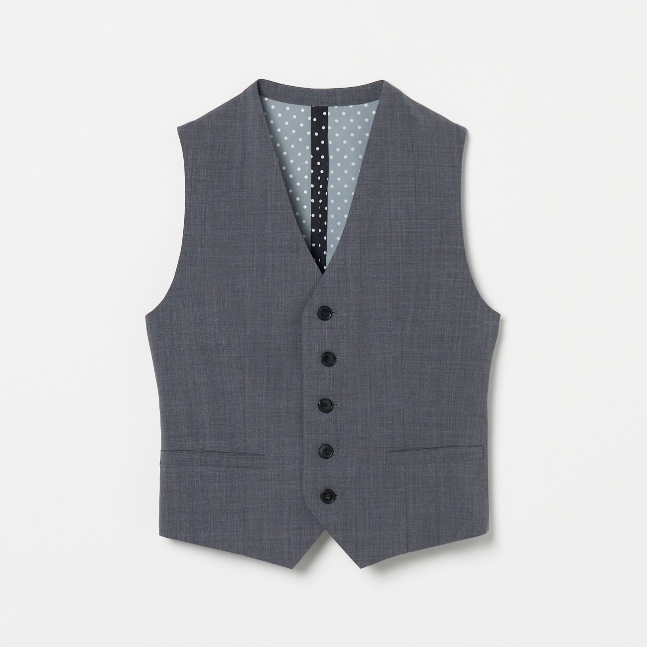 DOT BACK PRINTED VEST 詳細画像 ミディアムグレー 1