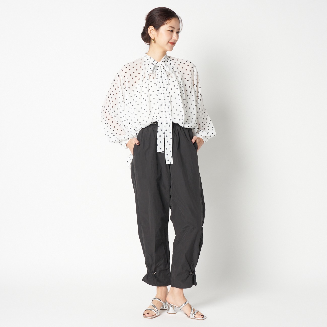 DOT BOWTIE BLOUSE 詳細画像 ホワイト 5