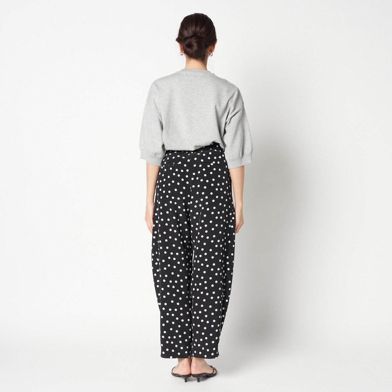 DOT PRINT CURVEY PANTS 詳細画像 ブラック 3