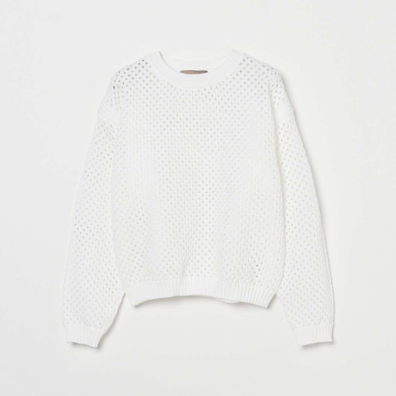 EYELET KNIT CREW NECK 詳細画像 ホワイト 1