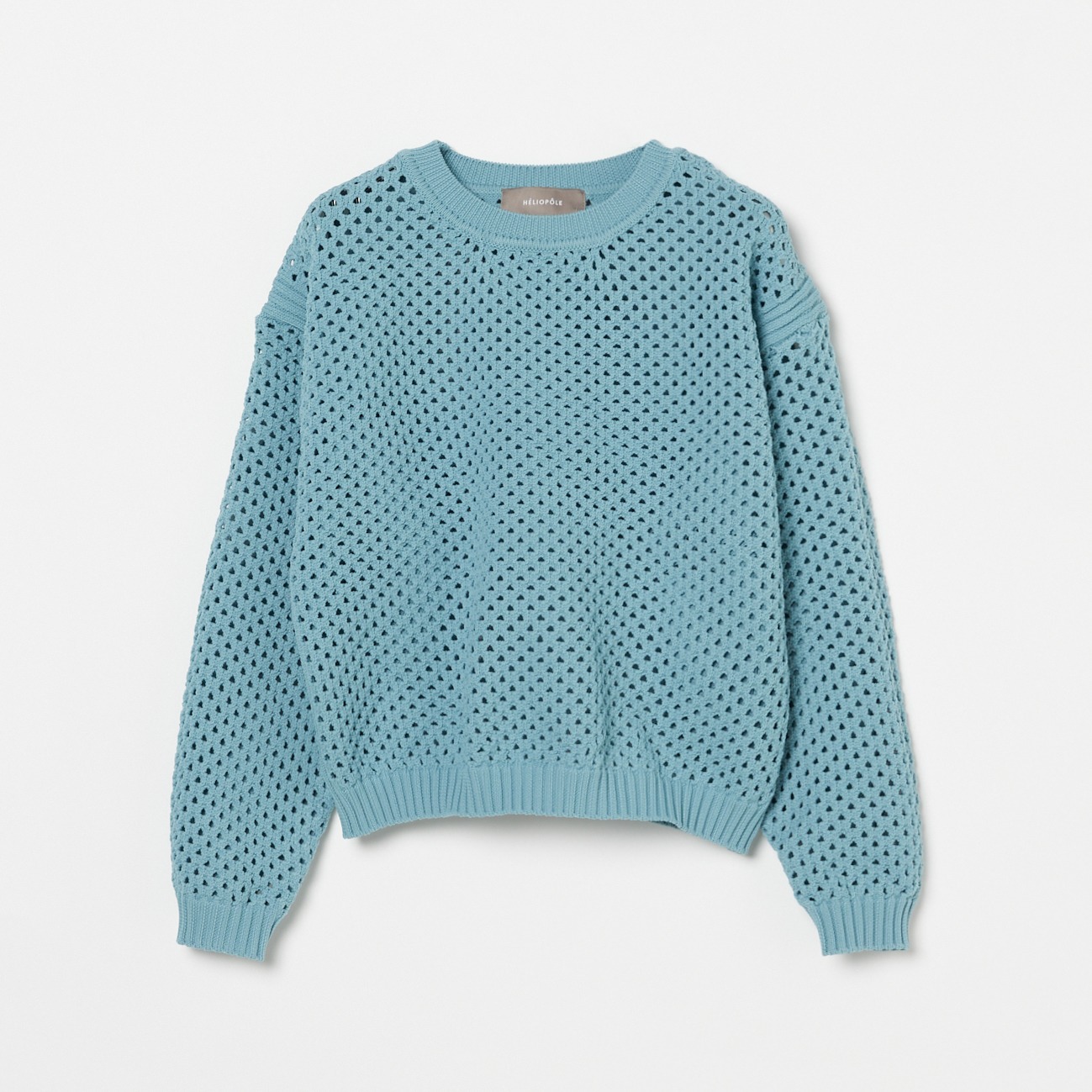 EYELET KNIT CREW NECK 詳細画像 ライトグリーン 1