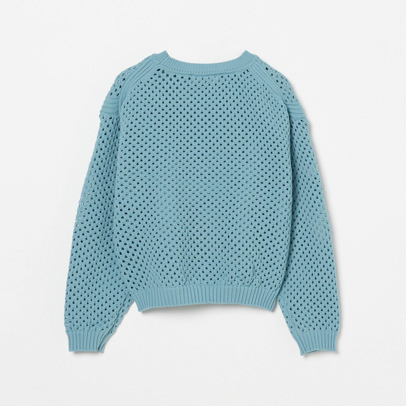 EYELET KNIT CREW NECK 詳細画像 ライトグリーン 1