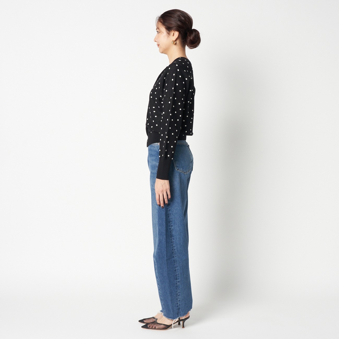 RANDOM DOT２WAY KNIT CREW NECK 詳細画像 ブラック 2