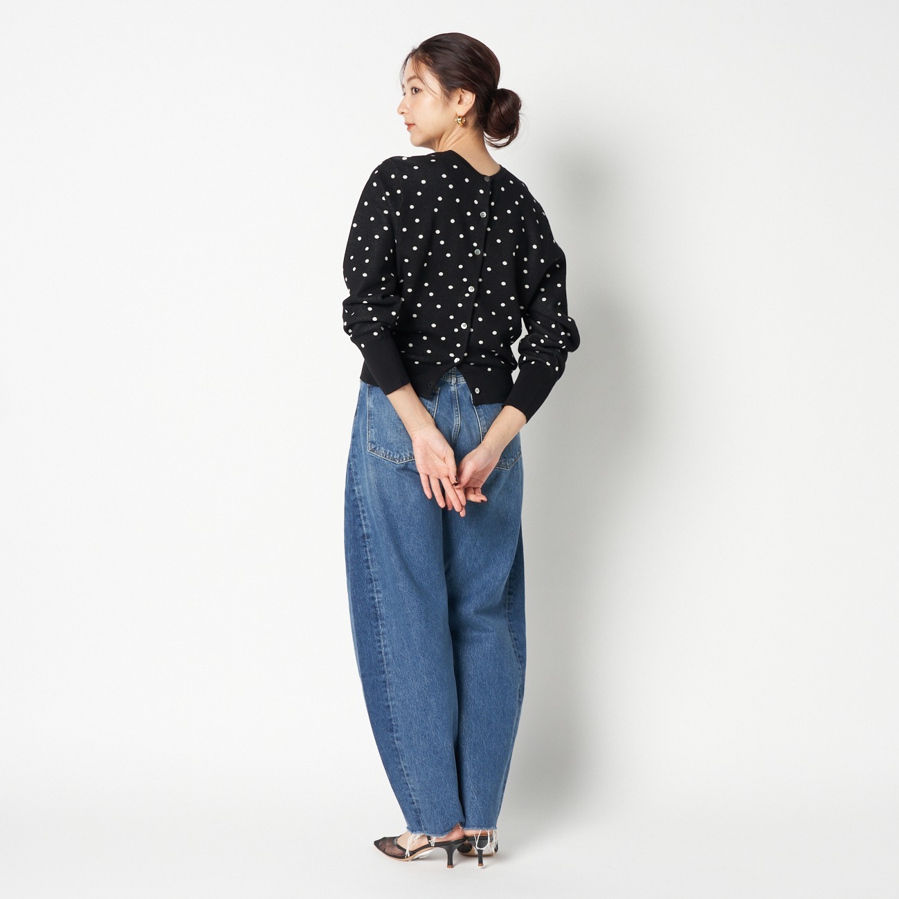 RANDOM DOT２WAY KNIT CREW NECK 詳細画像 ブラック 8