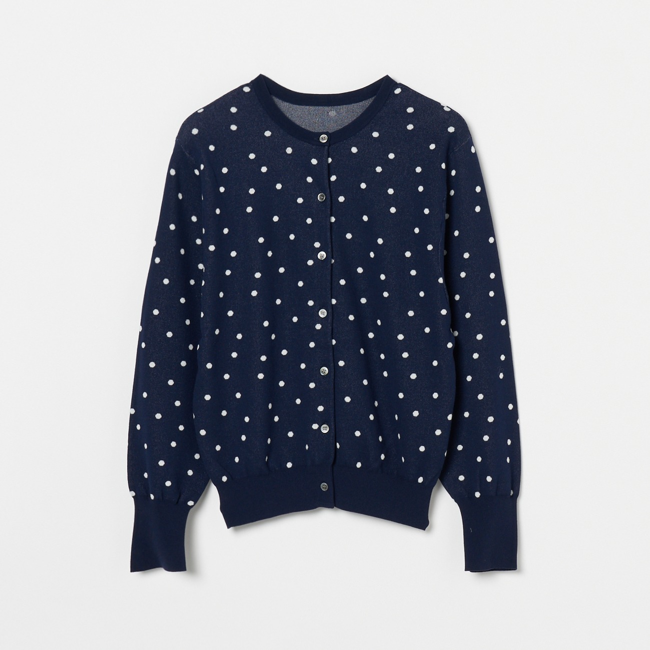 RANDOM DOT２WAY KNIT CREW NECK 詳細画像 ネイビー 1