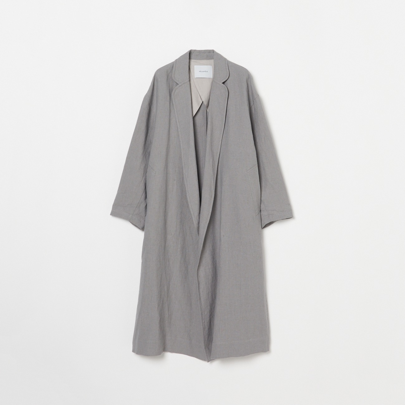 DUNGAREES LINEN LONG COAT 詳細画像 ミディアムグレー 1