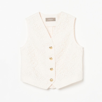 EMBROIDERY LACE VEST