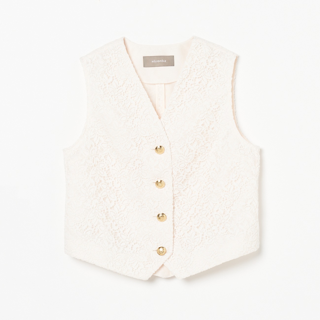 EMBROIDERY LACE VEST 詳細画像 アイボリー 1