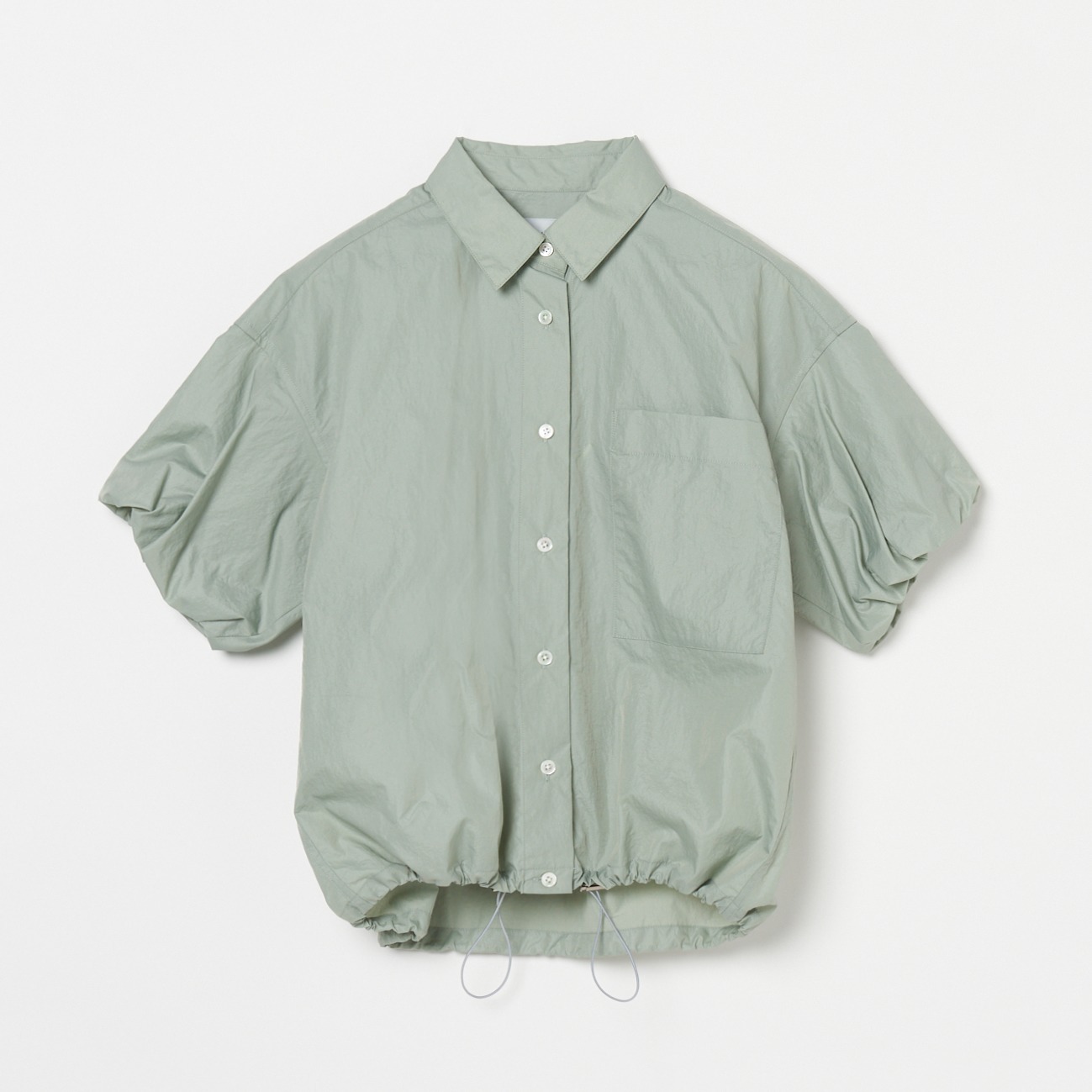 PUFF SLEEVE DRAWSTRING SHIRT 詳細画像 モスグリーン 7