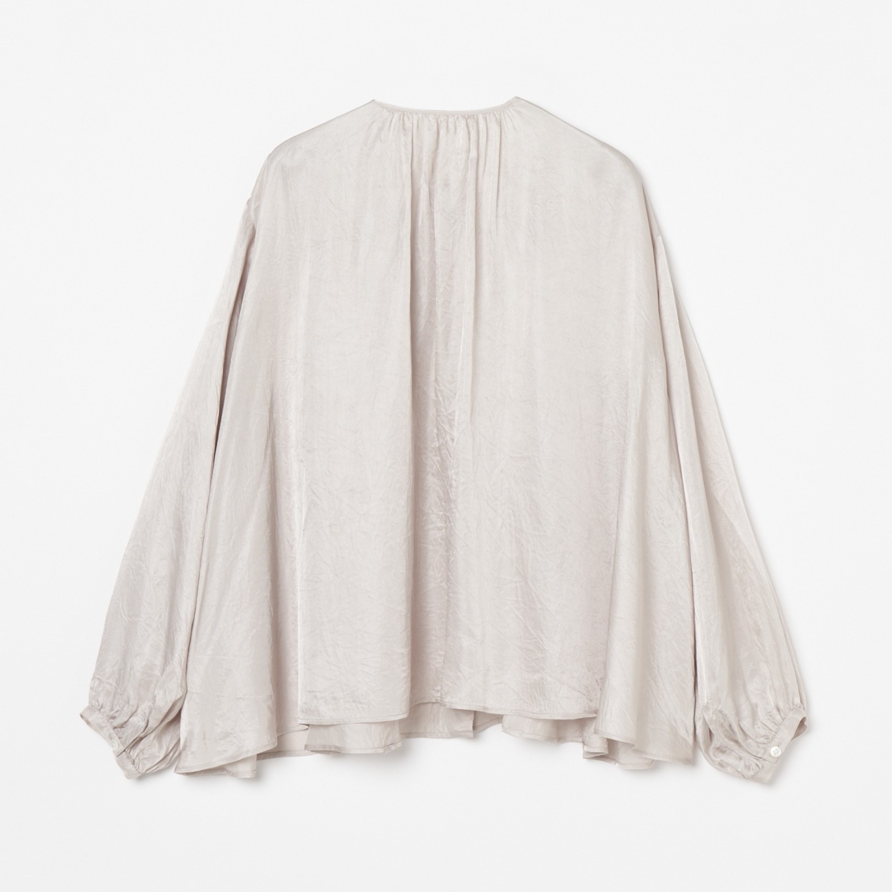 CREPE SHEER GATHERED BLOUSE 詳細画像 グレー 1