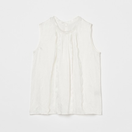 CREPE SHEER SLEEVELESS BLOUSE