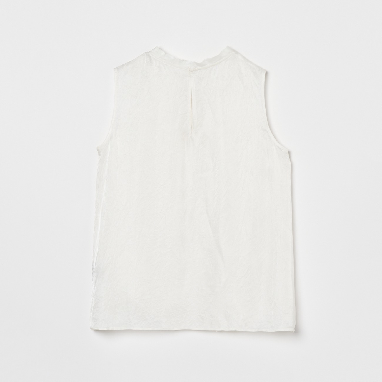 CREPE SHEER SLEEVELESS BLOUSE 詳細画像 ホワイト 1