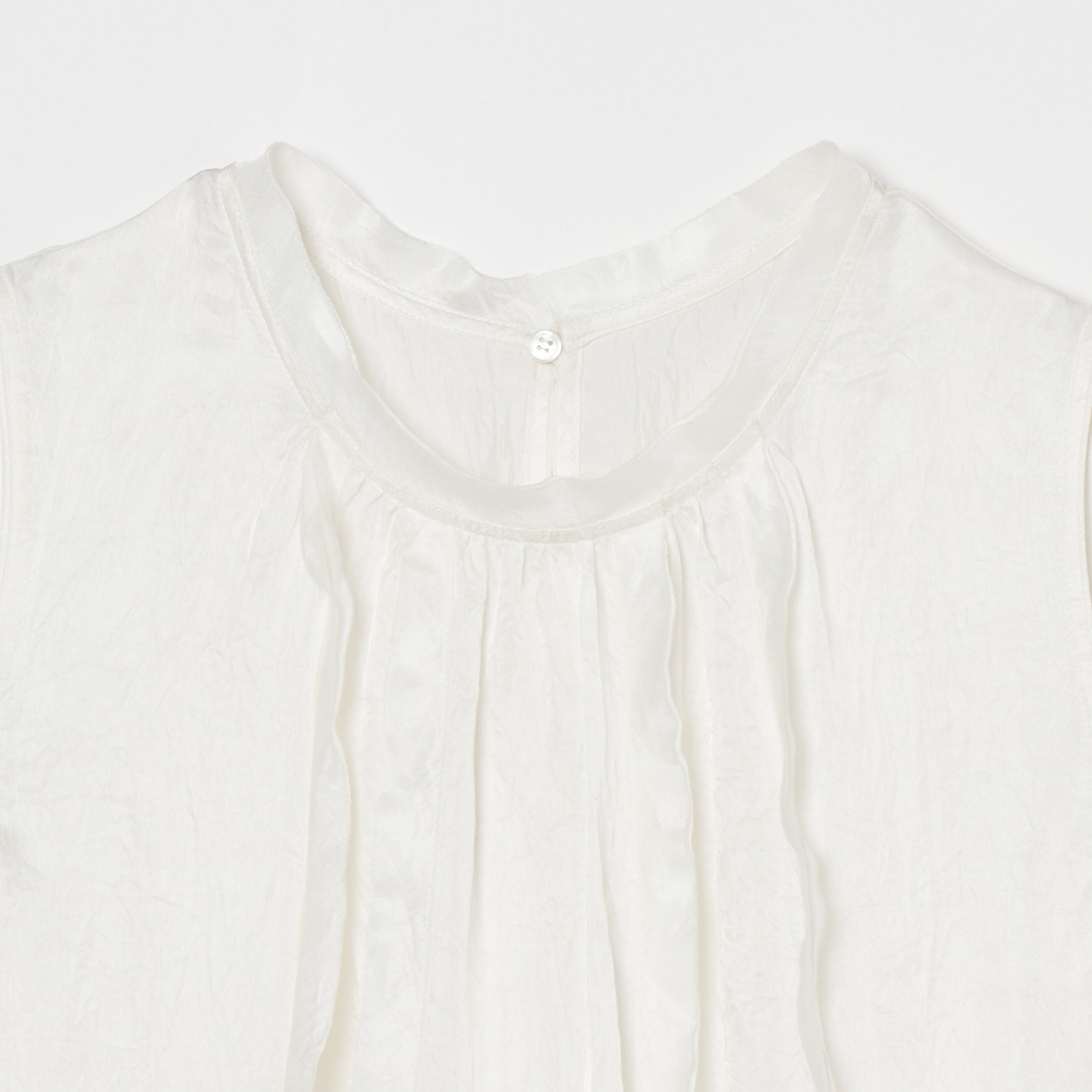 CREPE SHEER SLEEVELESS BLOUSE 詳細画像 ホワイト 2