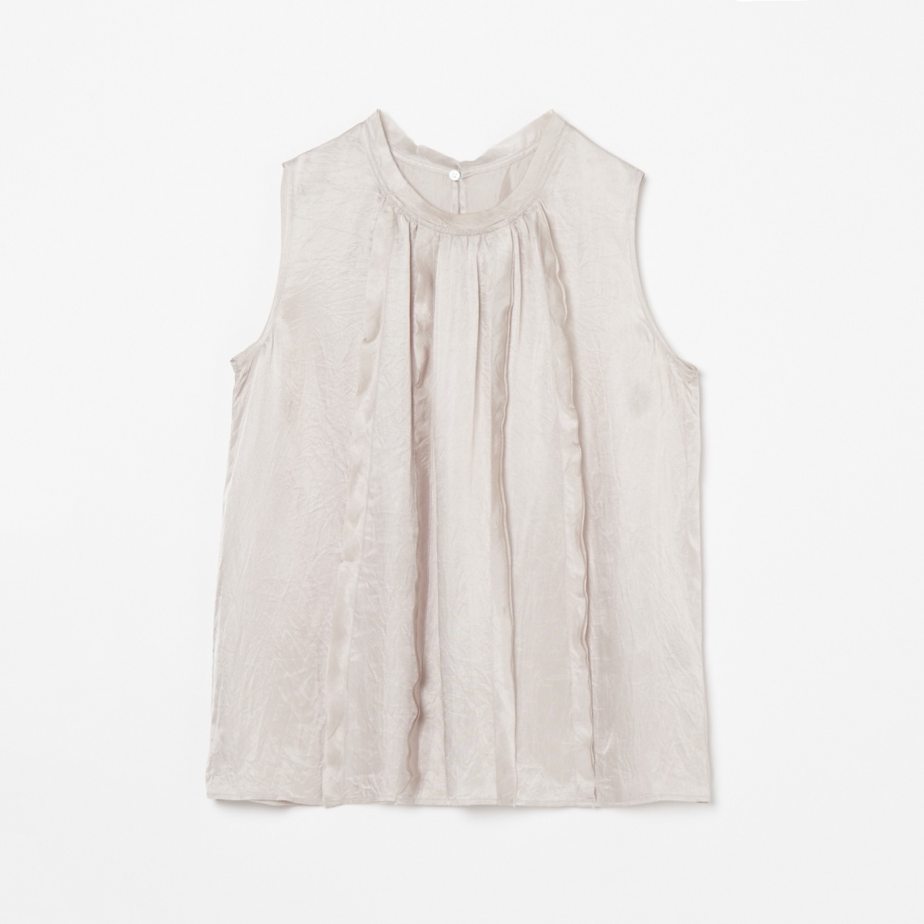 CREPE SHEER SLEEVELESS BLOUSE 詳細画像 グレー 1