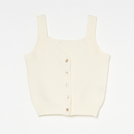 POPCORN KNIT BIJOU BUTTON VEST