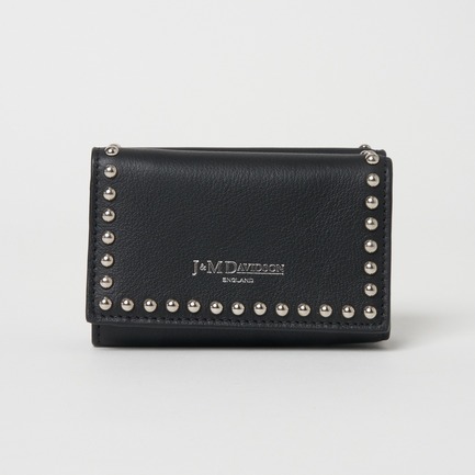 FOLD WALLET STUDS BLK