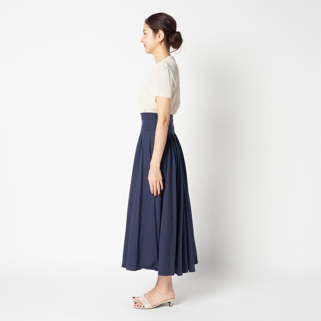 TDxHP FLARE LONG SKIRT 詳細画像 ネイビー 6