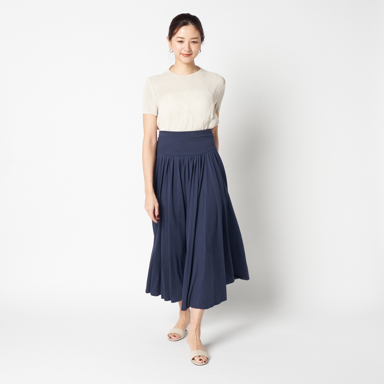 TDxHP FLARE LONG SKIRT 詳細画像 ネイビー 9