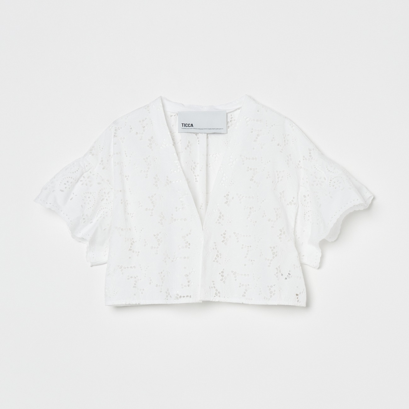 FLOWER LACE SHORT BLOUSE 詳細画像 ホワイト 1