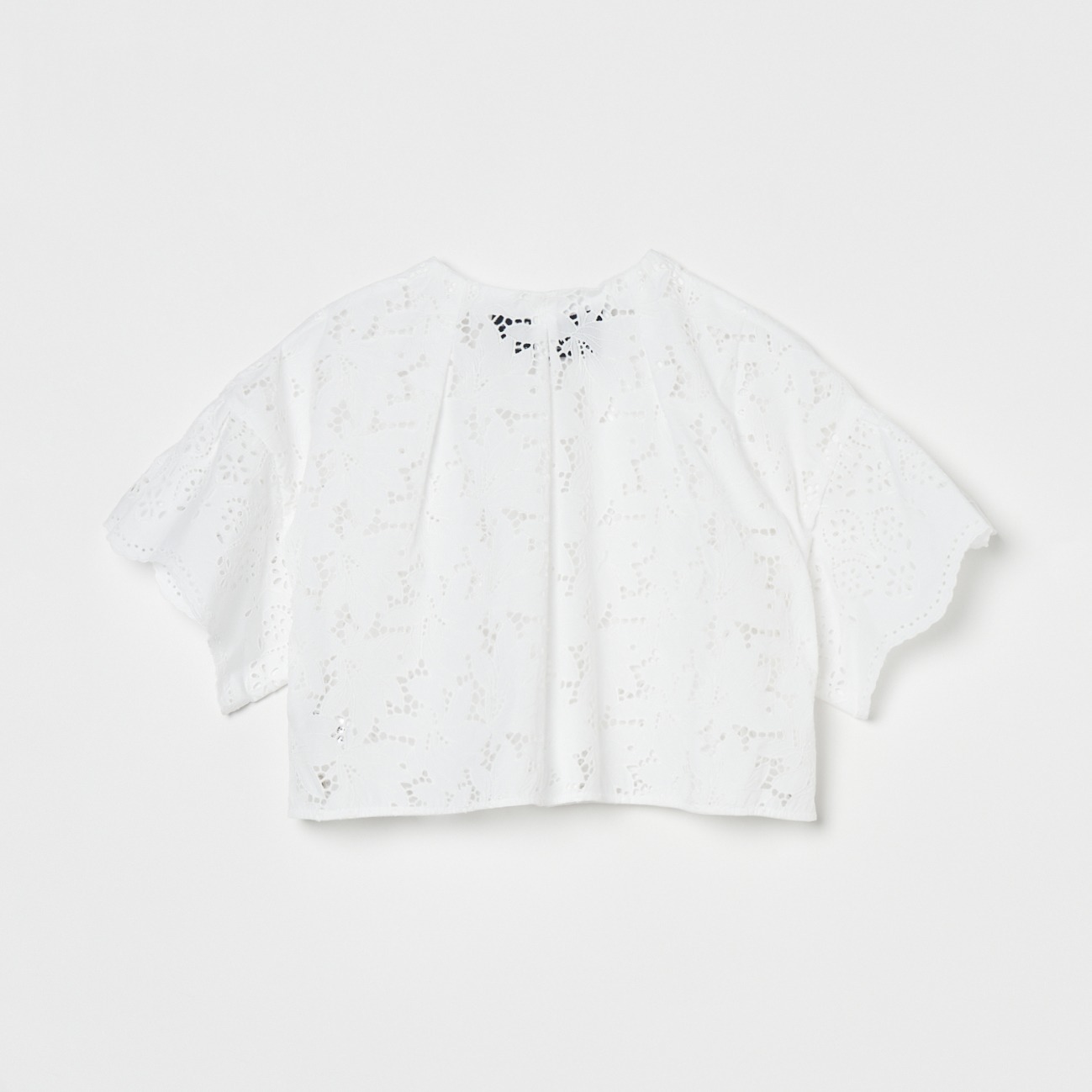 FLOWER LACE SHORT BLOUSE 詳細画像 ホワイト 1